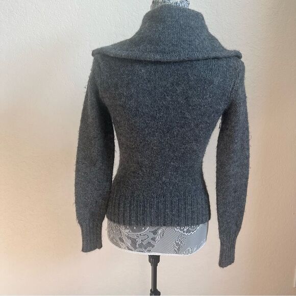 Harley Davidson Wool Blend Cable Knit Gray Zip Up Jacket Women’s Size XS - Picture 4 of 8